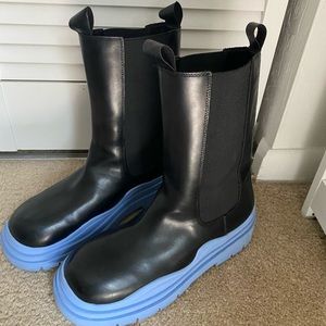 Blue & Black Booties